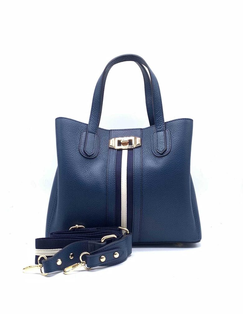 Ādas soma, Tumši zila, ražots Itālijā